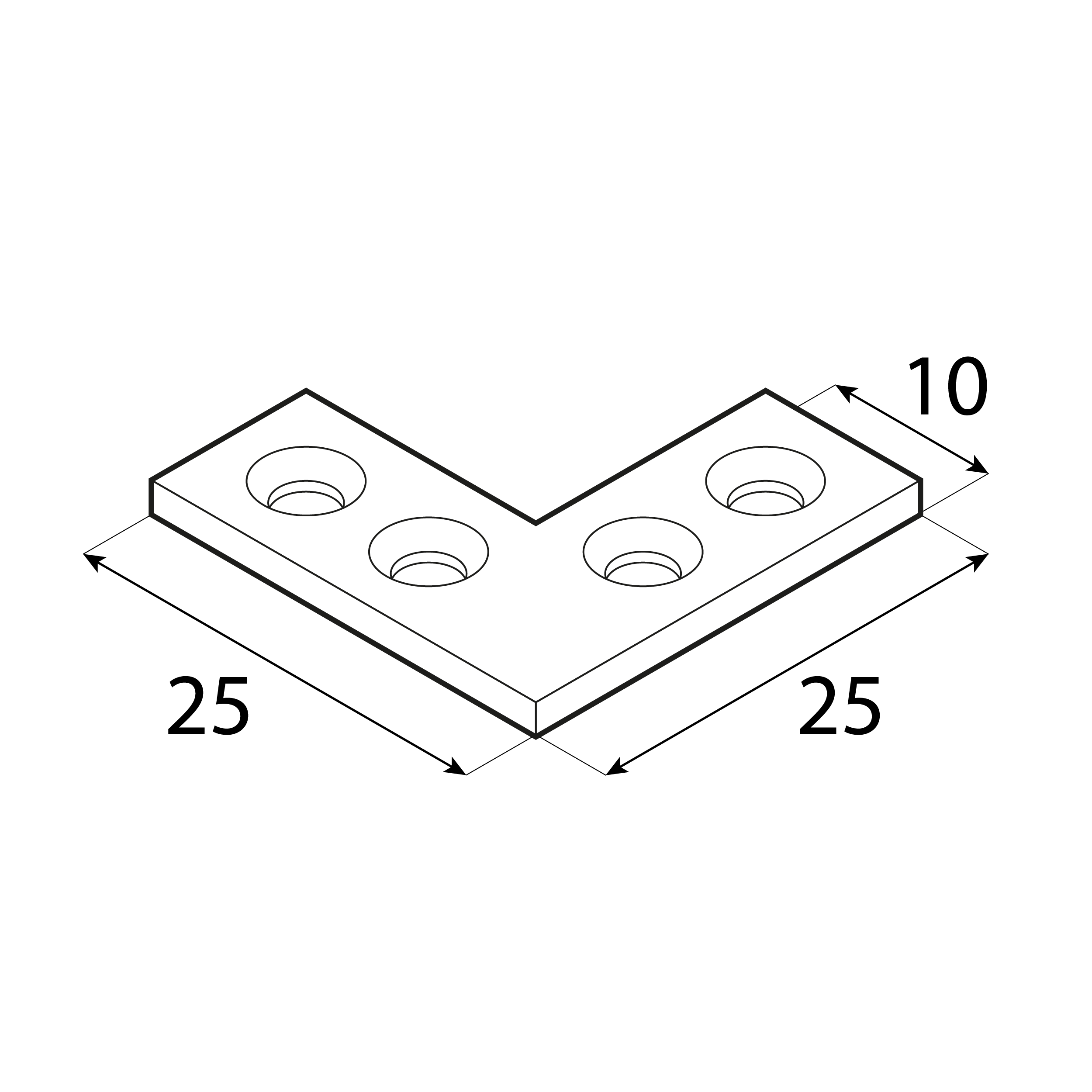 Narożnik okienny montażowy NA 25, 25x10 mm, 1, 5 mm, srebrny, Stal konstrukcyjna DC01, ujęcie 1.
