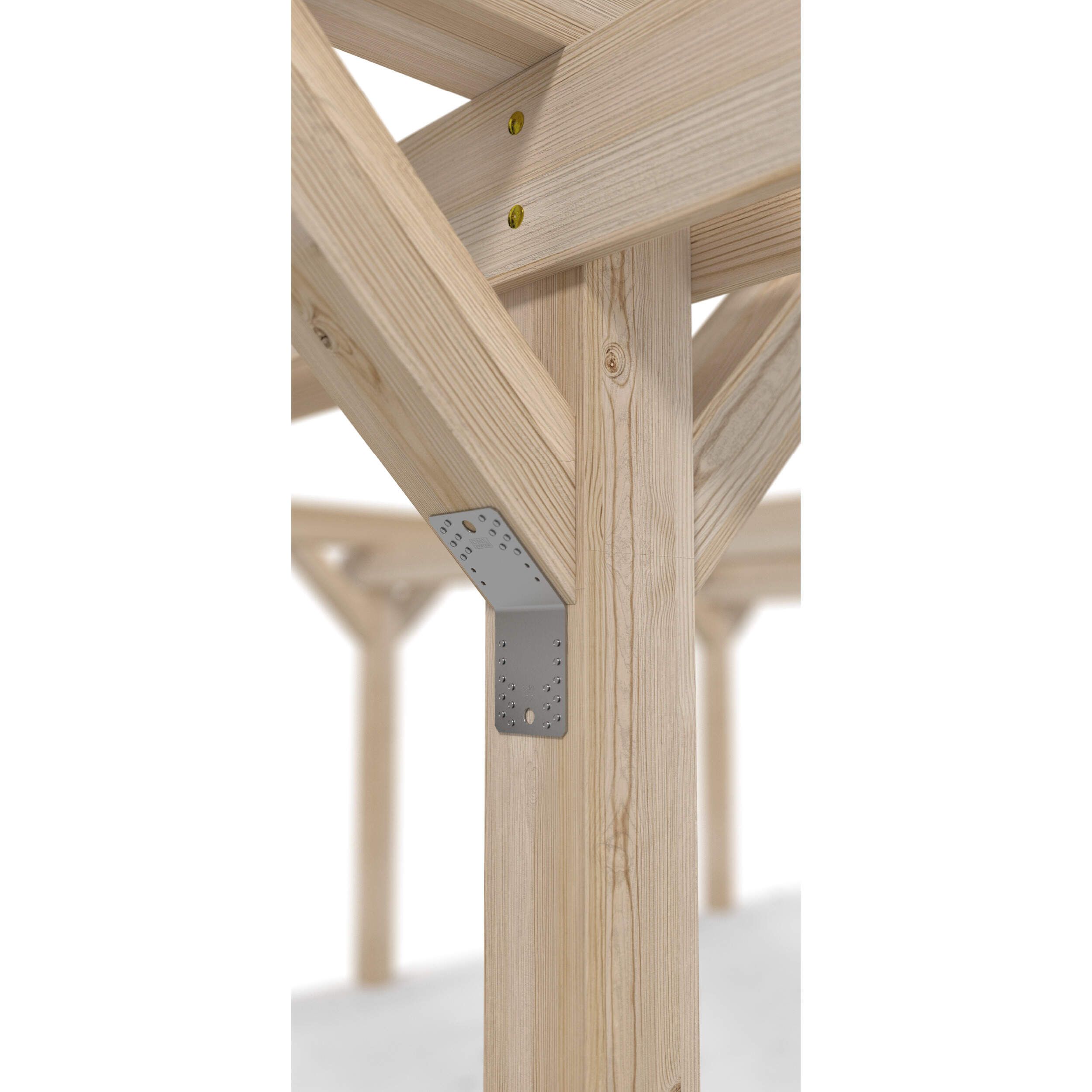 Kątownik ciesielski 135⁰ równoramienny KLR 2, 70x70x55 mm, 2, 5 mm, 70x70x55x2,5 mm, srebrny, Stal konstrukcyjna DX51D 1.
