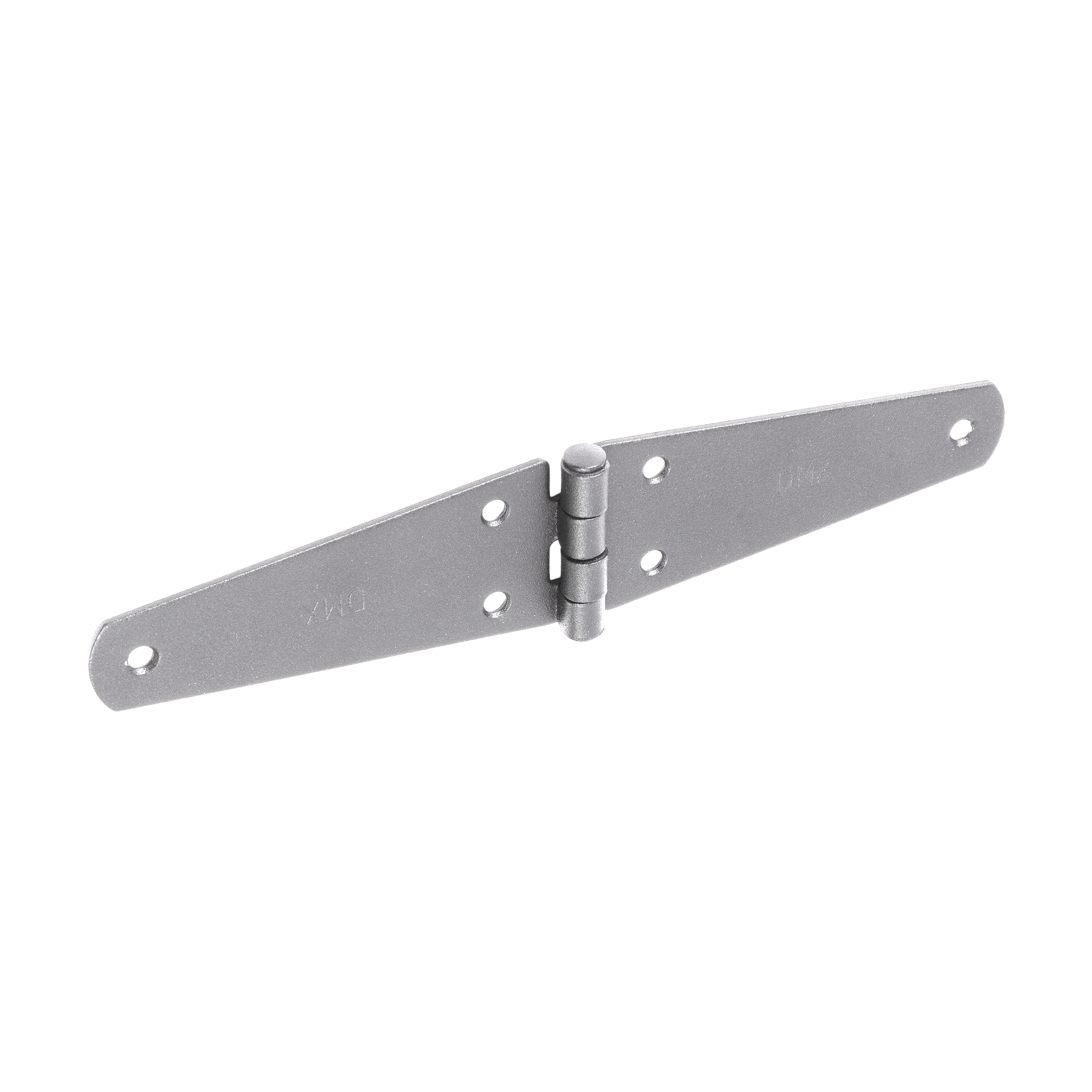 Zawias trójkątny pasowy płaski do drzwi i okiennic ZTS 250, 250 mm, srebrny, 45 mm, 250x45x2,0 mm, w zestawie elementów.