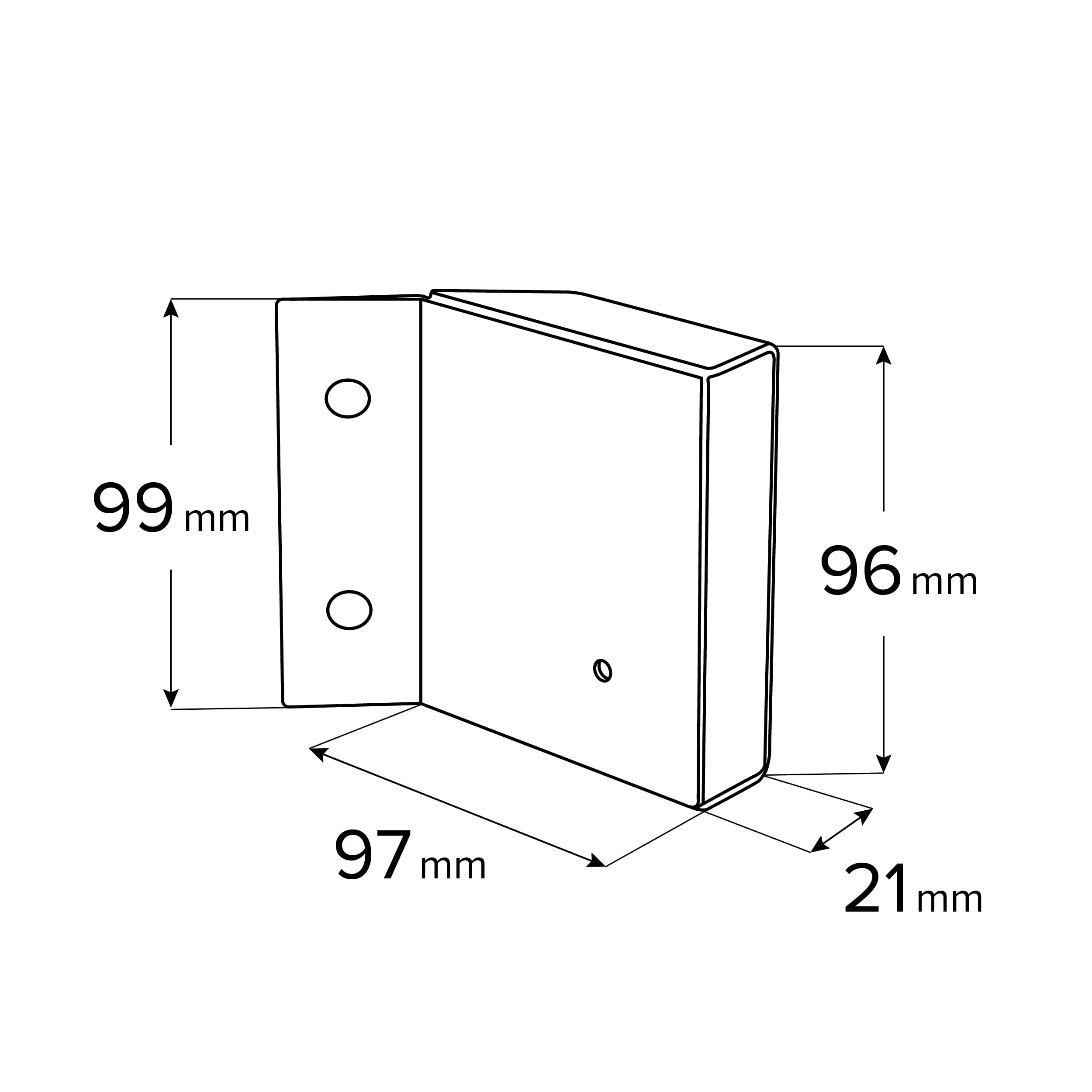 Łącznik belki kwadratowej do pergoli ciesielski - GPZ 100/20 | 21x96x99 mm | czarny