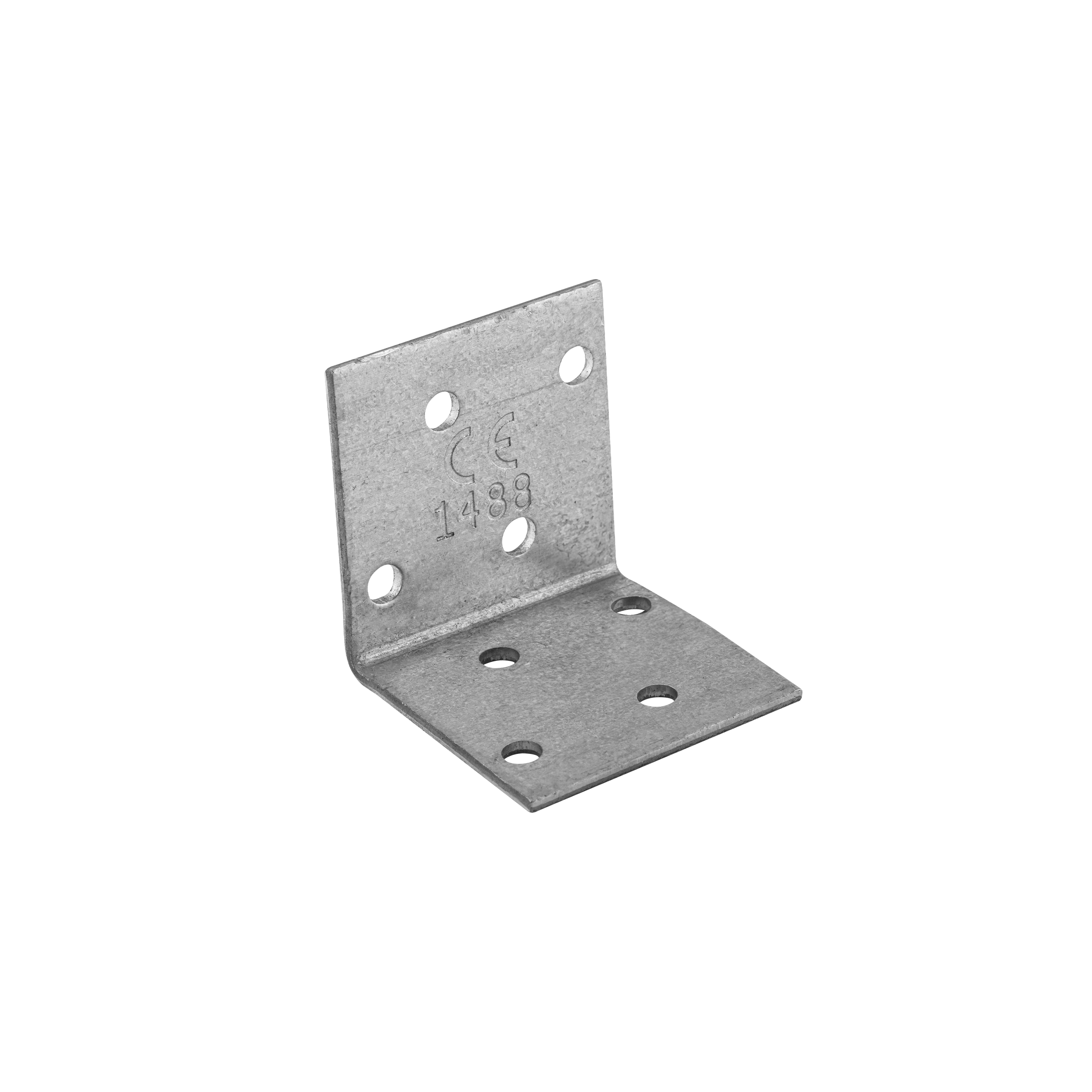 Kątownik montażowy stalowy uniwersalny KM 1, 40x40x40 mm, 50 szt., 40x40x40x2,0 mm, Stal konstrukcyjna DX51D, srebrny, w zestawie elementów.