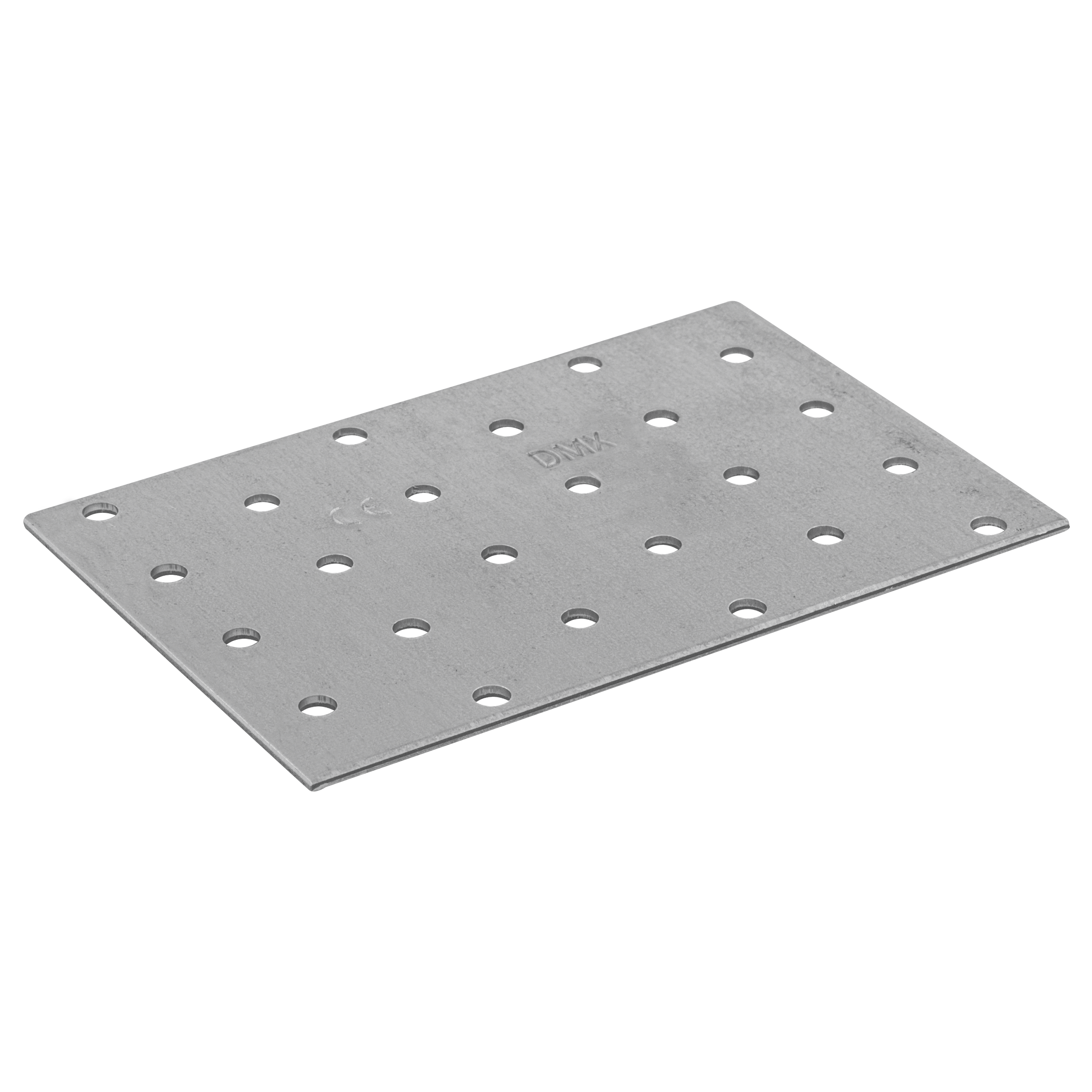 Płytka perforowana płaskownik PP 33, 120x80 mm, 2 mm, 80x120x2,0 mm, Stal konstrukcyjna DX51D, srebrny, w zestawie elementów.