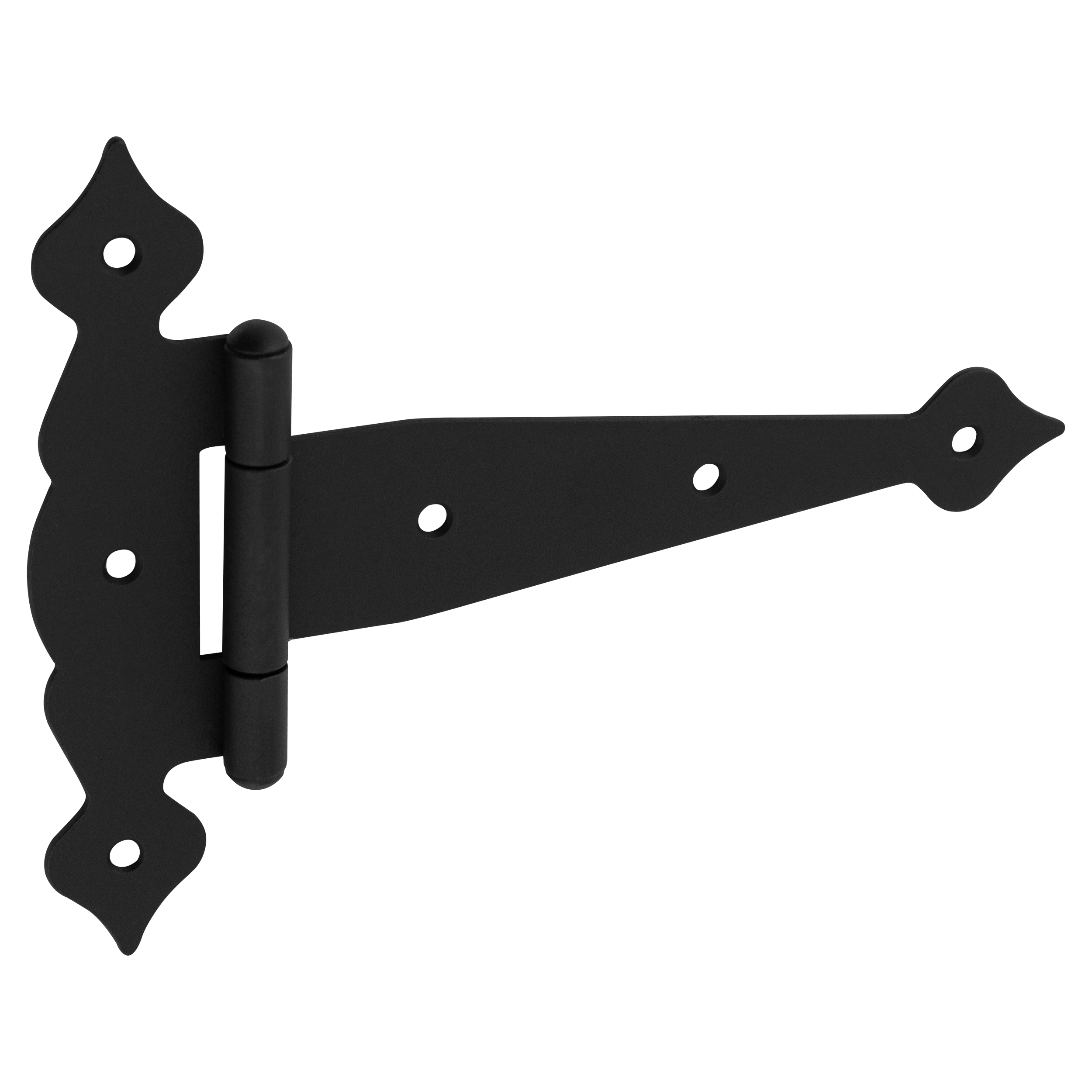 Zawias trójkątny ozdobny ZTO 200, 200 mm, 200x50x190x2,5 mm, Stal konstrukcyjna DC01, czarny.