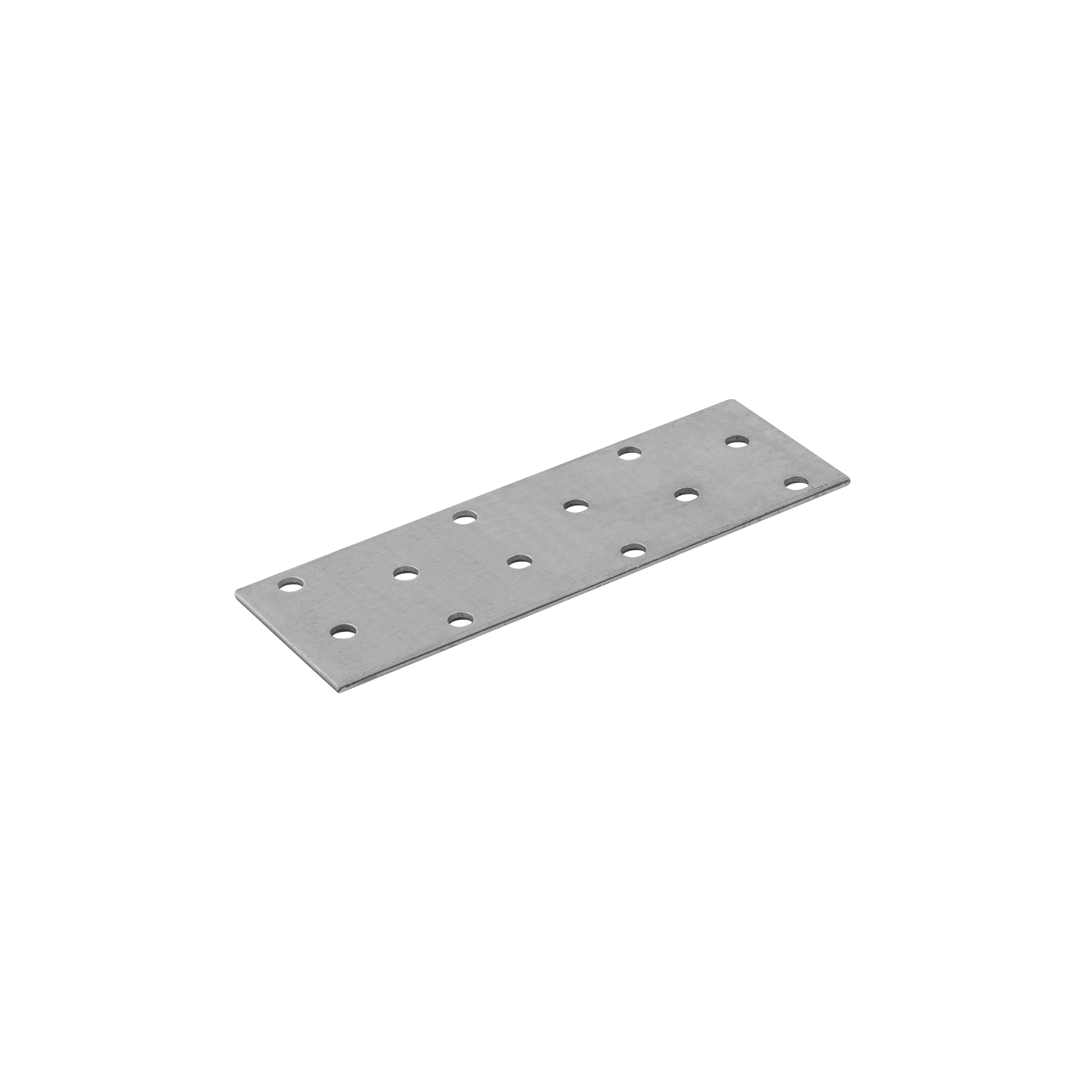 Płytka perforowana płaskownik PP 3, 120x40 mm, 2 mm, 40x120x2,0 mm, Stal konstrukcyjna DX51D, srebrny, w zestawie elementów.