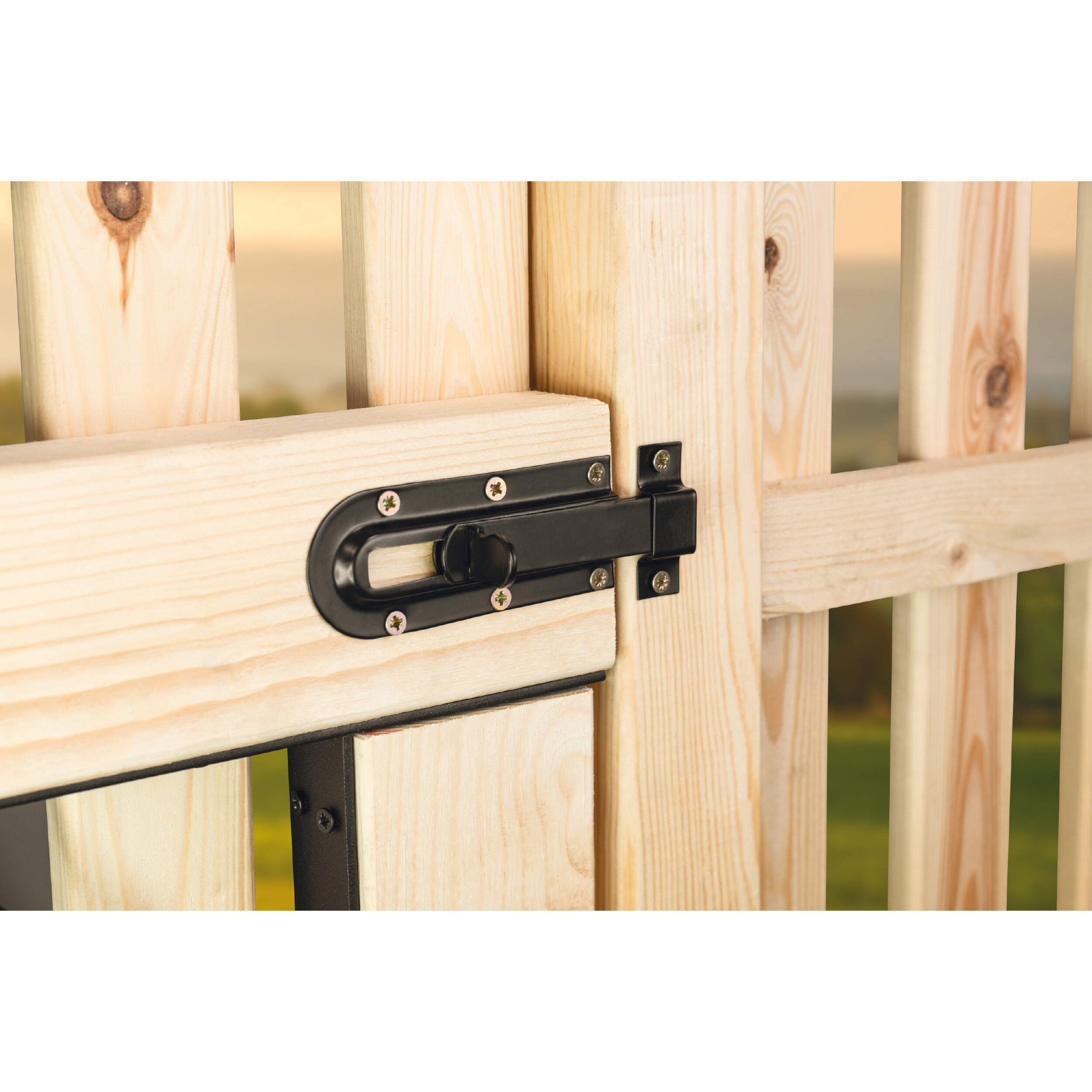 Zasuwka zamknięcie z ryglem prostym do furtek czarna - WZD | Czarny | 140 mm Zasuwka zamknięcie z ryglem prostym do furtek czarna - WZD | Czarny | 140 mm