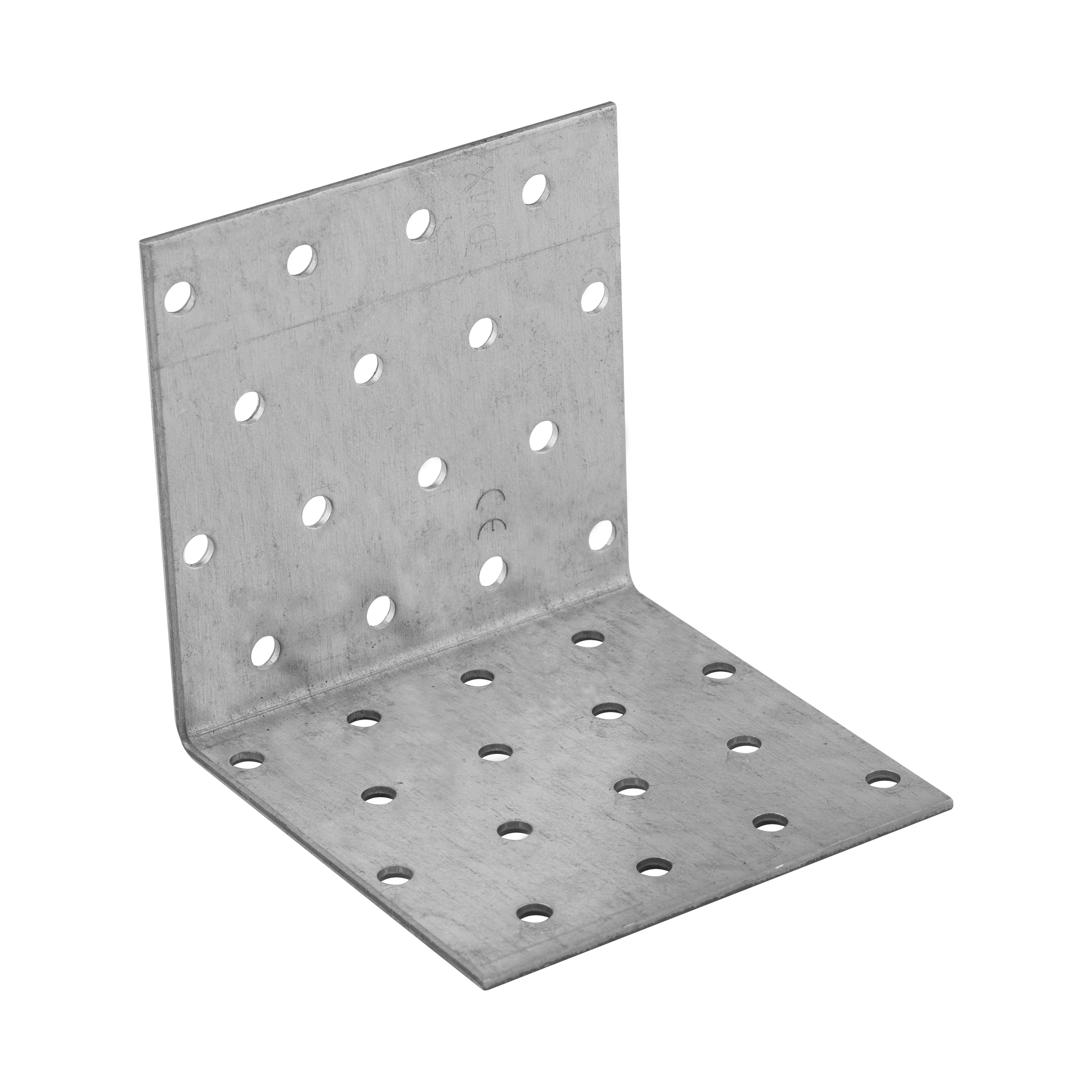 Kątownik montażowy stalowy uniwersalny KM 9, 80x80x80 mm, 20 szt., 80x80x80x2,0 mm, Stal konstrukcyjna DX51D, srebrny, w zestawie elementów.
