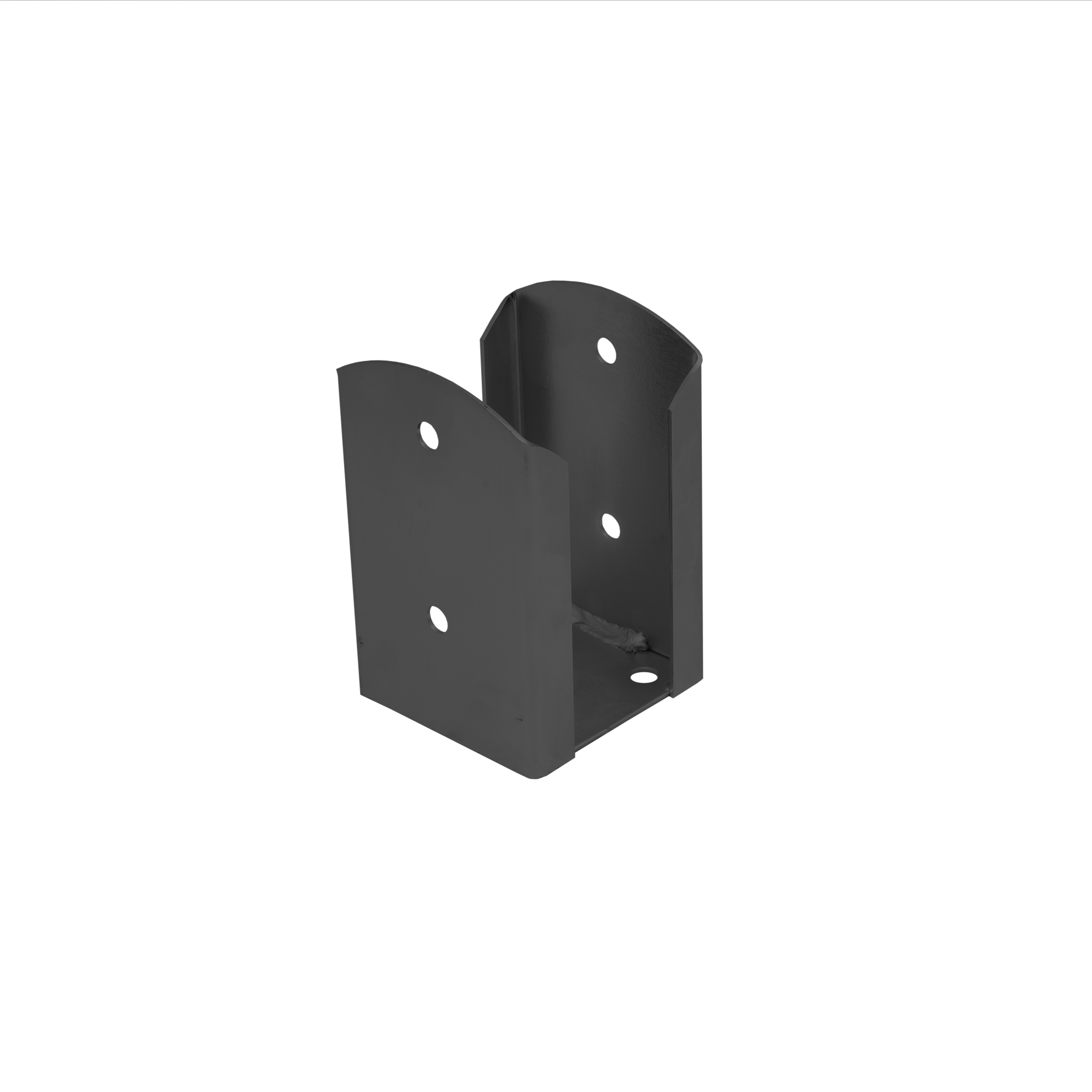 Podstawa słupa kotwa przykręcana podwójna prostokątna PSPW, 90 mm, Antracyt, 91x150x2,0 mm.