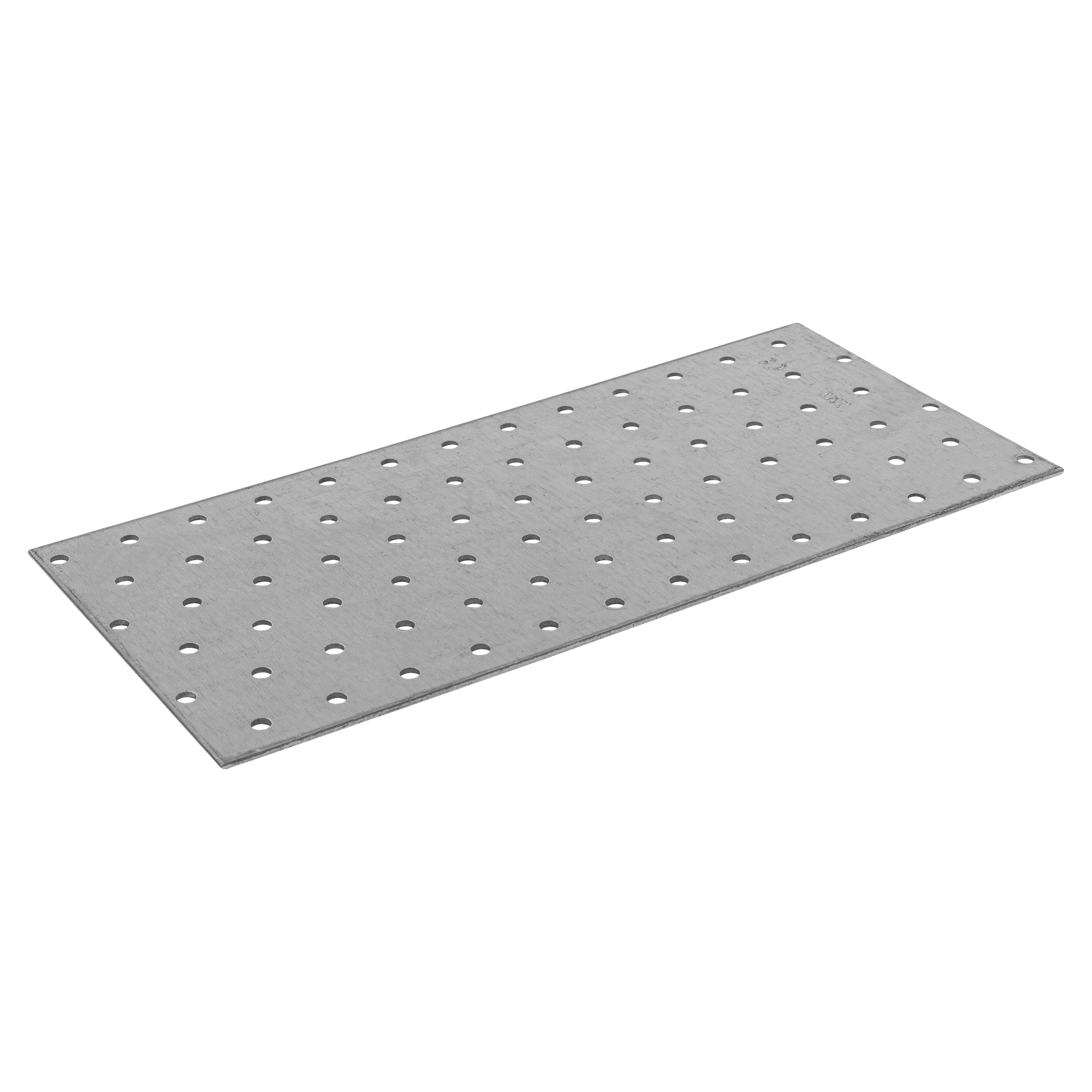 Płytka perforowana płaskownik PP 20, 260x120 mm, 2 mm, 120x260x2,0 mm, Stal konstrukcyjna DX51D, srebrny, w zestawie elementów.