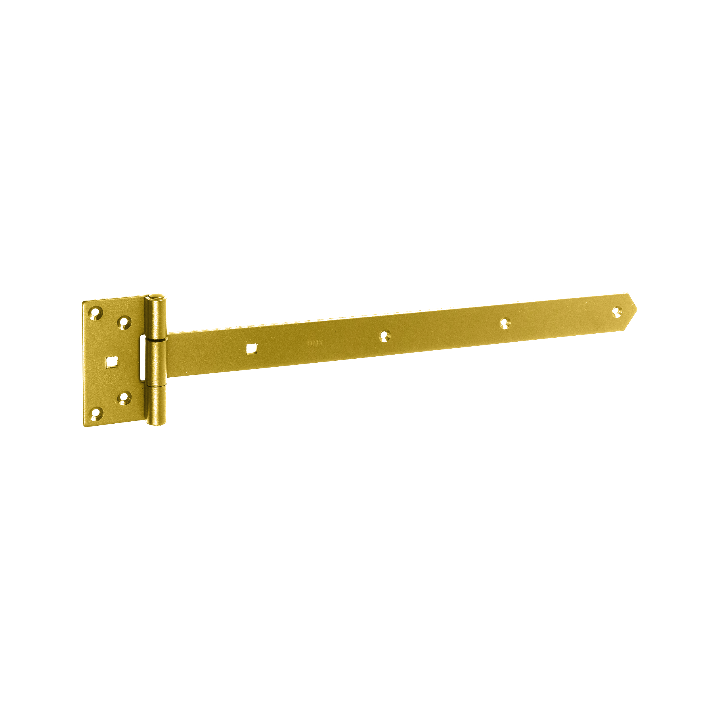 Zawias bramkowy długi do bramy furtki okiennic ZBW 500, 500 mm, Złoty, 500x65x110x4,0 mm.