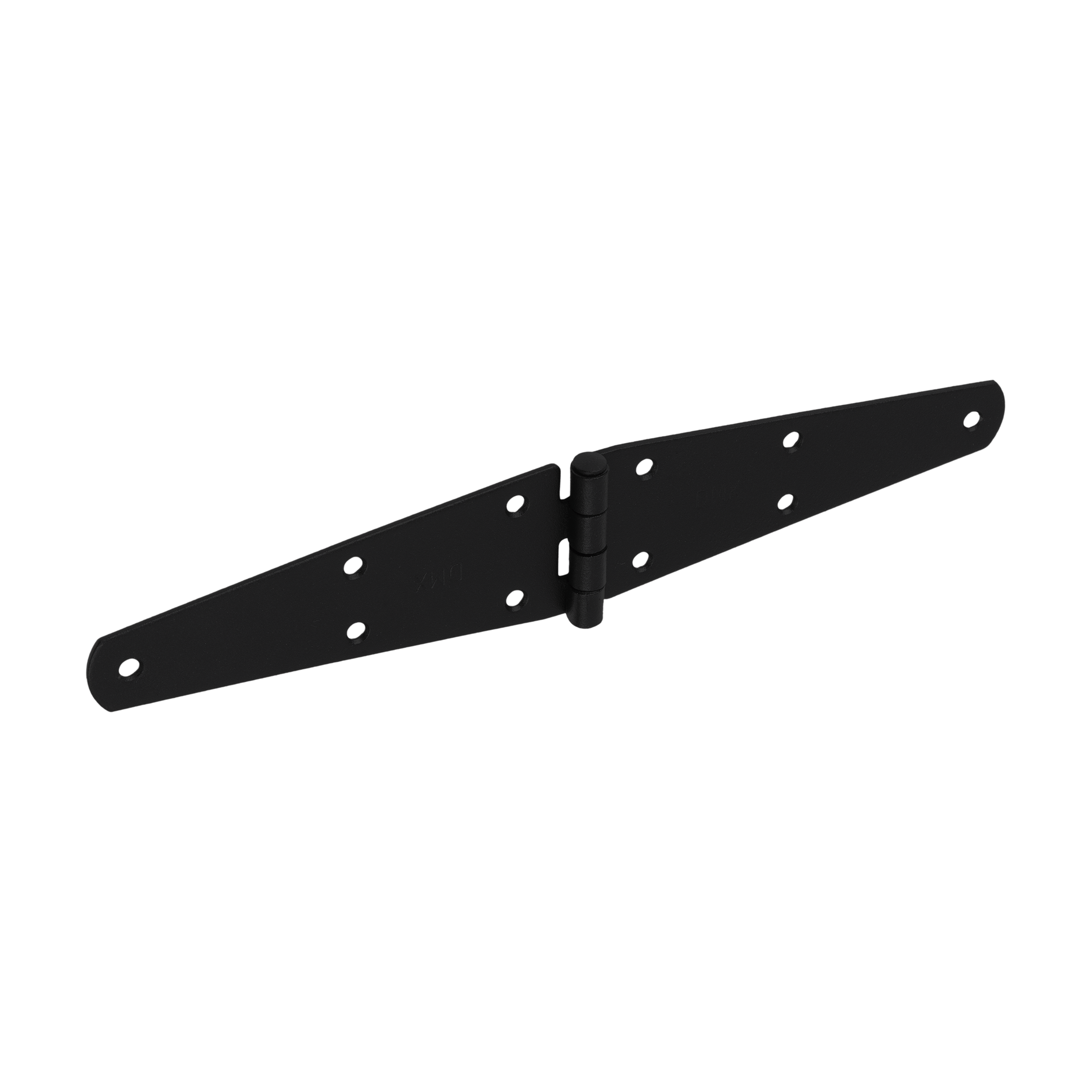 Zawias trójkątny pasowy płaski do drzwi i okiennic ZTS 200, 200 mm, czarny, 40 mm, 200x40x2,0 mm.