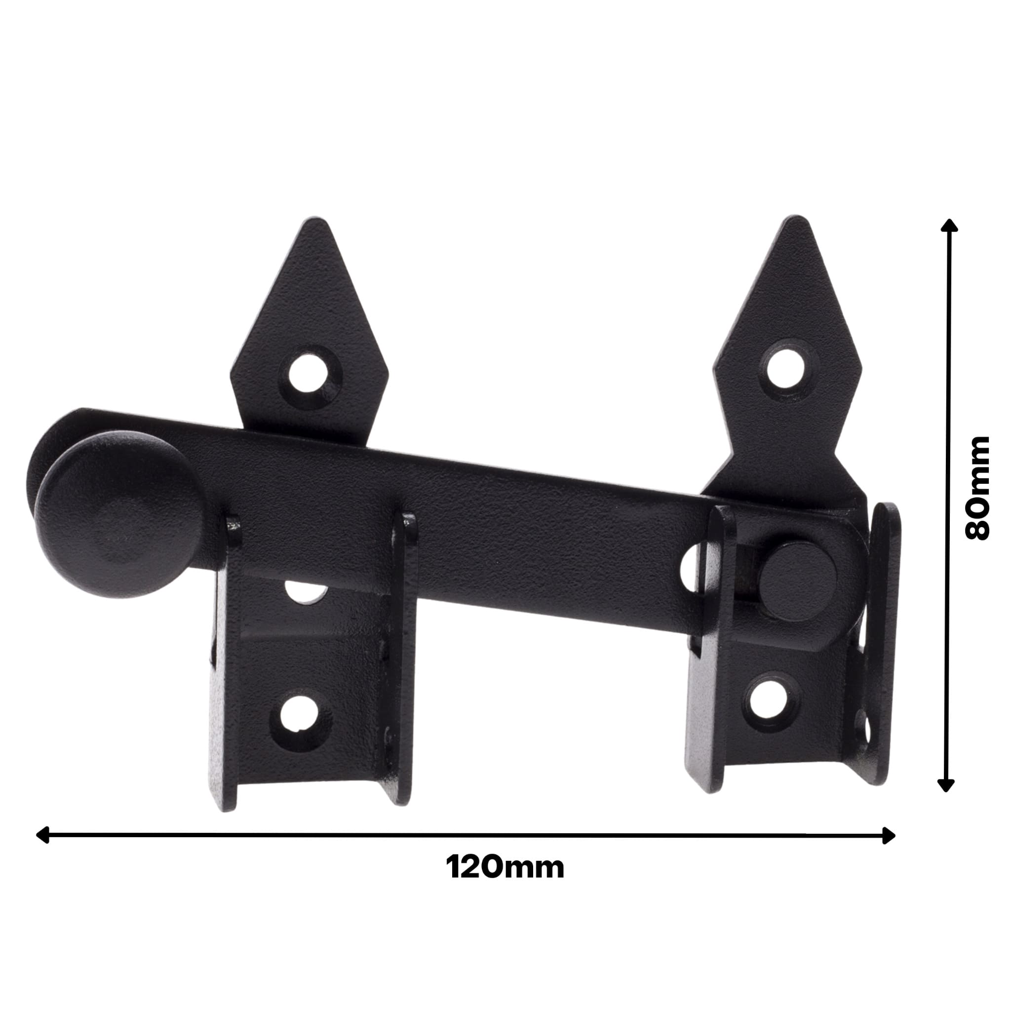 Zasuwka do bramy i furtki zamknięcie - WOGO | Czarny | 120 mm Zasuwka do bramy i furtki zamknięcie - WOGO | Czarny | 120 mm