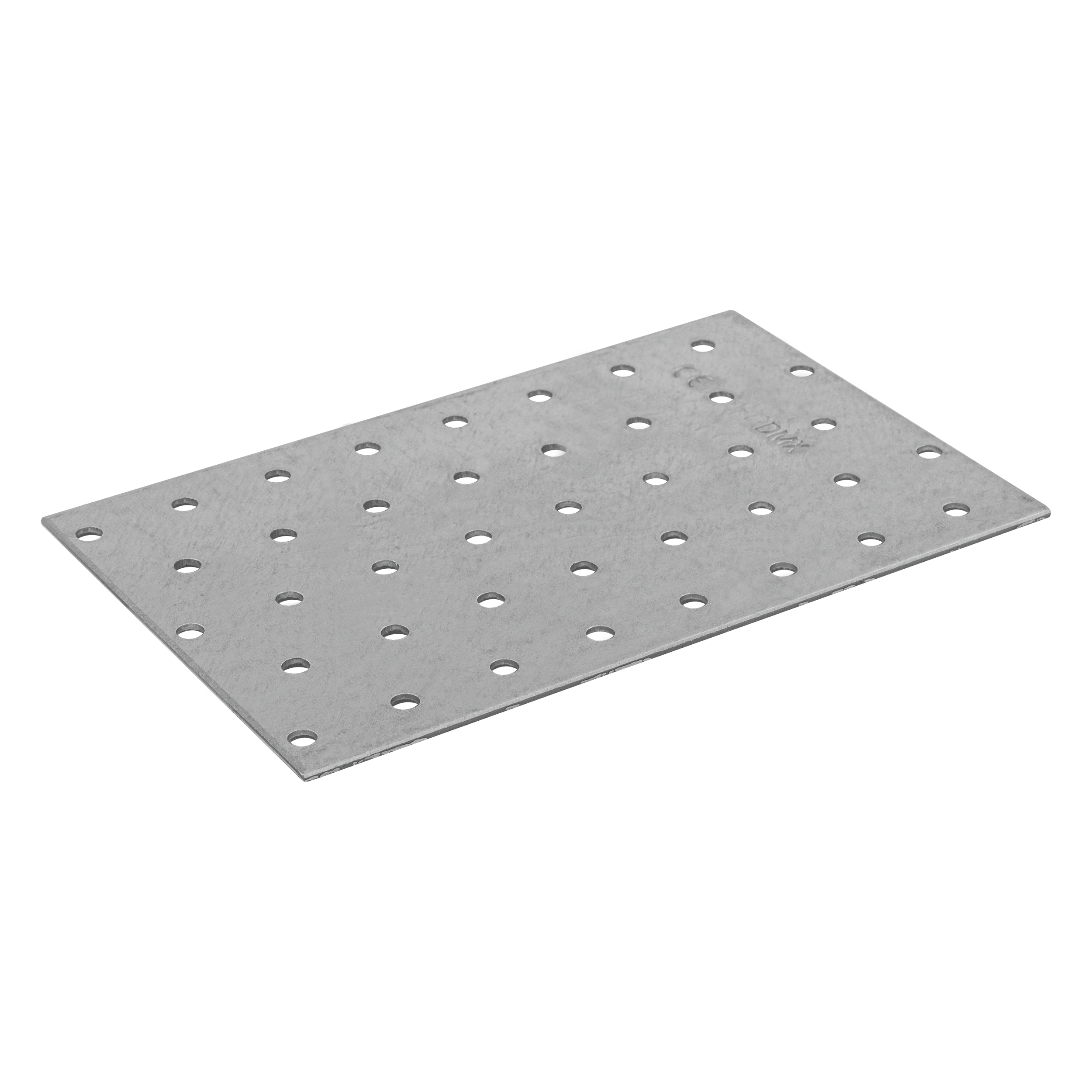 Płytka perforowana płaskownik PP 36, 160x100 mm, 2 mm, 100x160x2,0 mm, Stal konstrukcyjna DX51D, srebrny, w zestawie elementów.