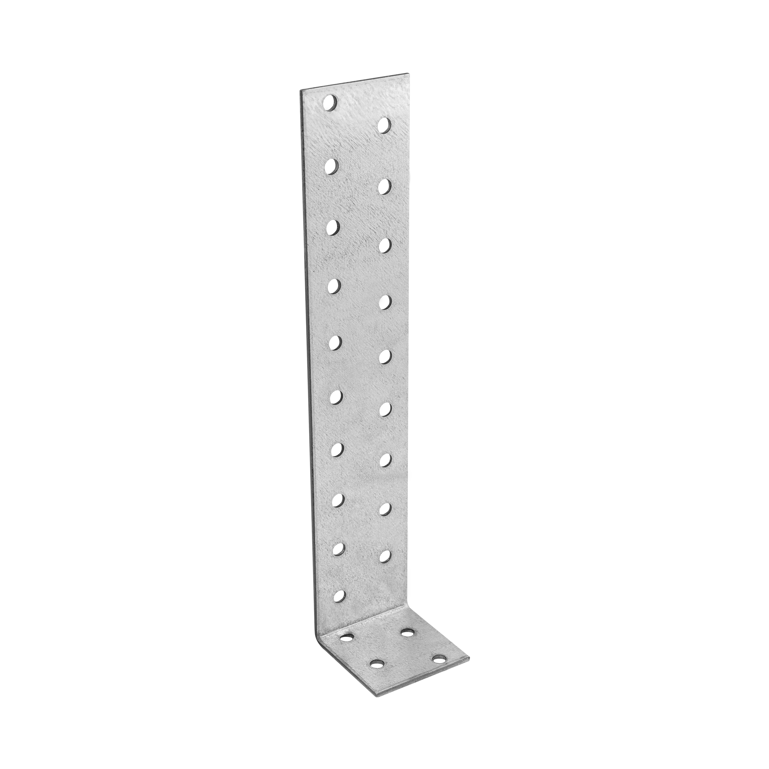 Kątownik uniwersalny do kotwienia drewna w betonie KK 1, 200x40x40 mm, 2 mm, 40x200x40x2,0 mm, Stal konstrukcyjna DX51D, srebrny, w zestawie elementów.