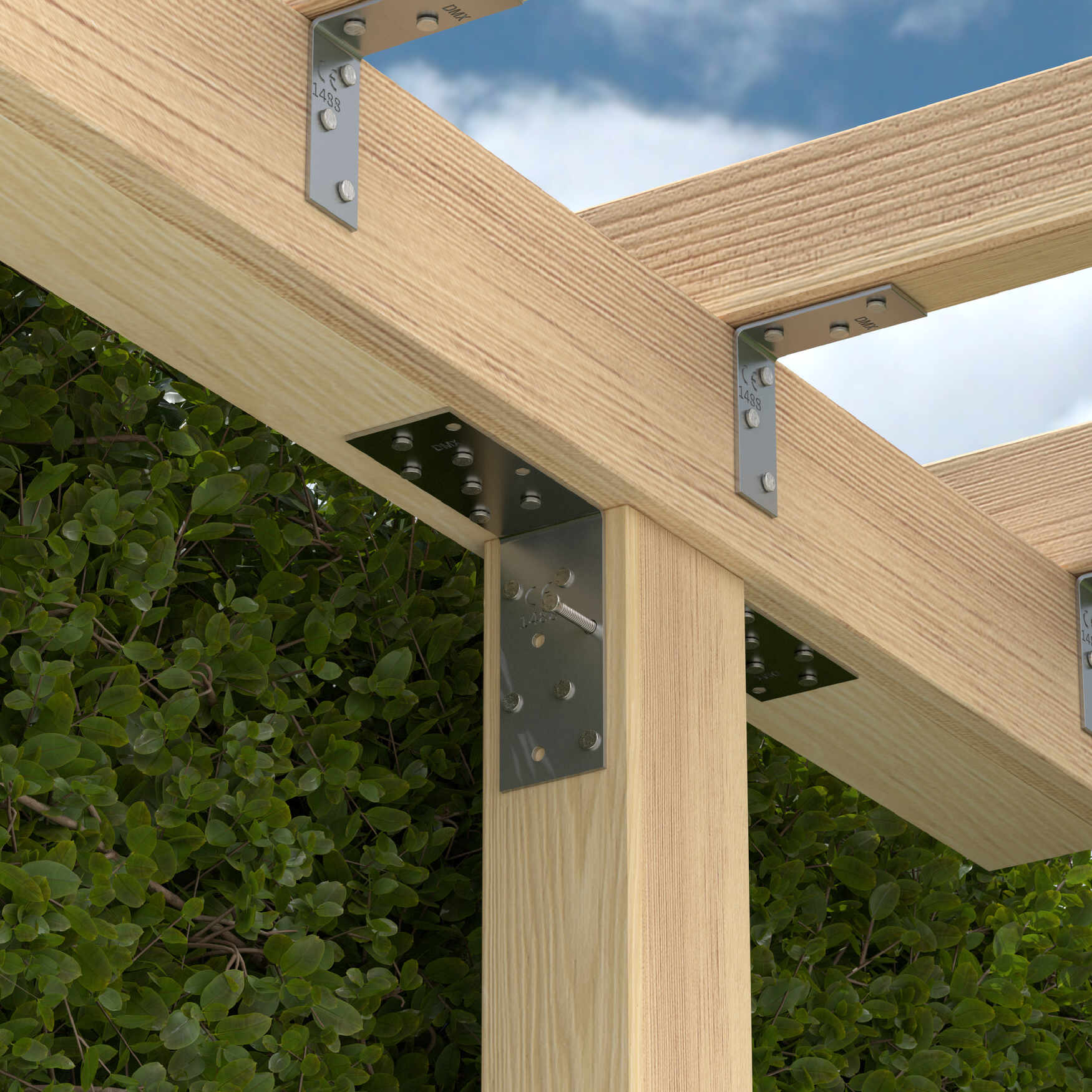 Kątownik montażowy stalowy uniwersalny KM 16, 90x90x40 mm, 20 szt., 90x90x40x2,0 mm, Stal konstrukcyjna DX51D, srebrny 3.