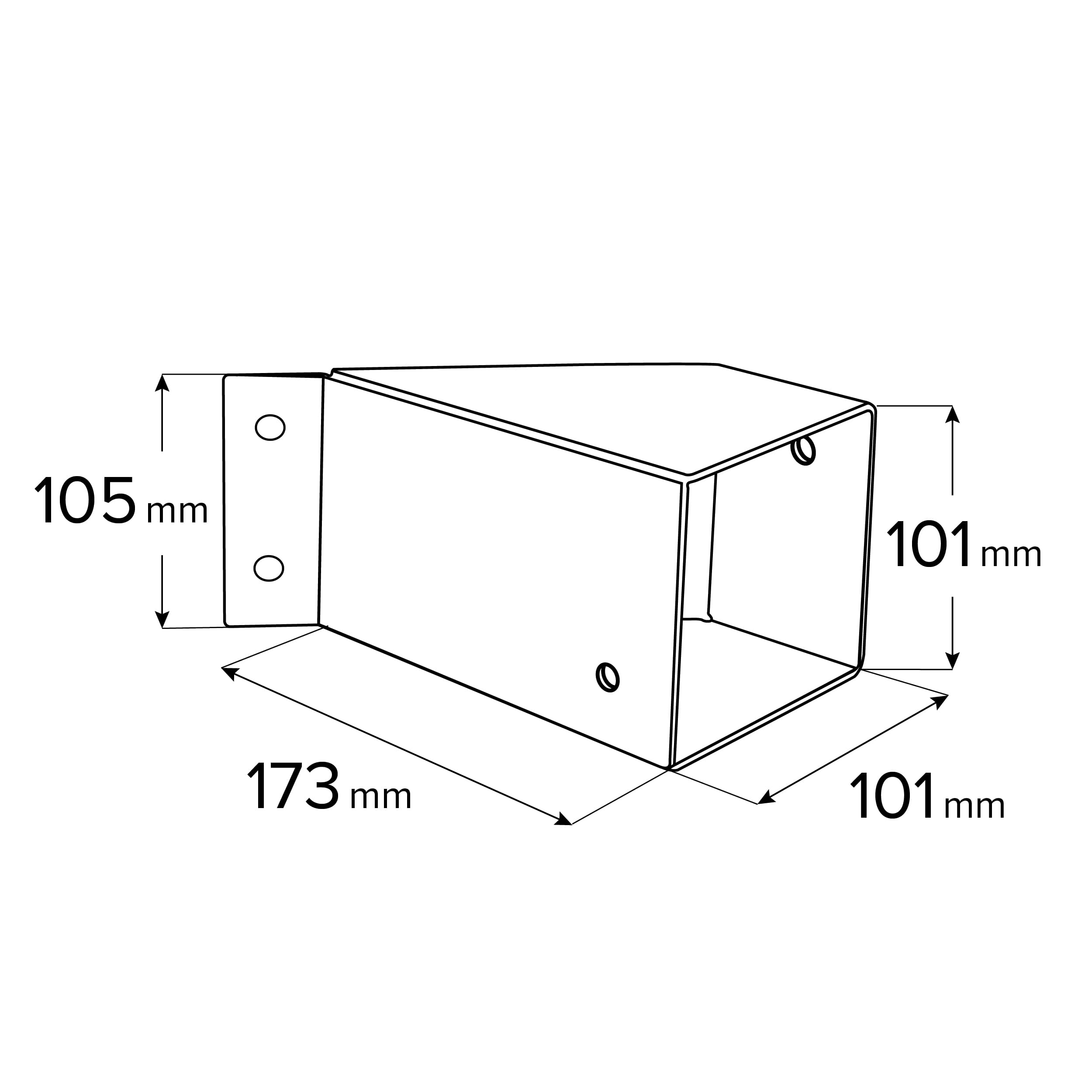 Łącznik belki kwadratowej do pergoli ciesielski - GPZ 100 | 101x101x105 mm | czarny