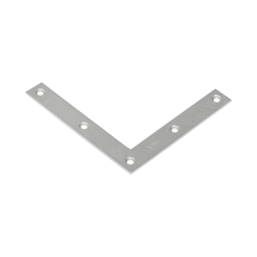 Narożnik okienny montażowy NA 100, 100x15 mm, 2 mm, srebrny, 100x100x15x2,0 mm, Stal konstrukcyjna DC01, w zestawie elementów.