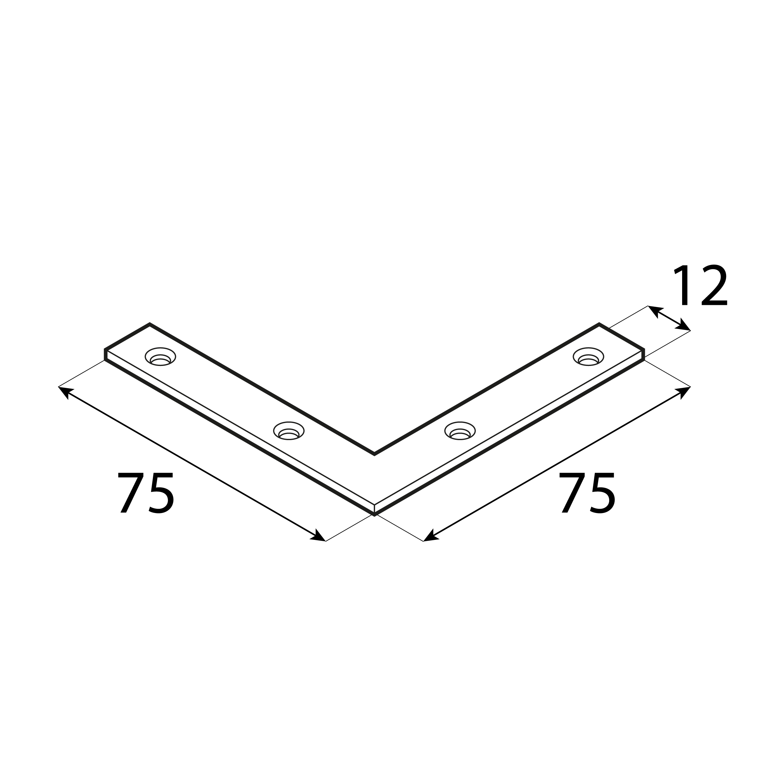 Narożnik okienny montażowy NA 75, 75x12 mm, 2 mm, srebrny, 75x75x12x2,0 mm, Stal konstrukcyjna DC01, ujęcie 1.