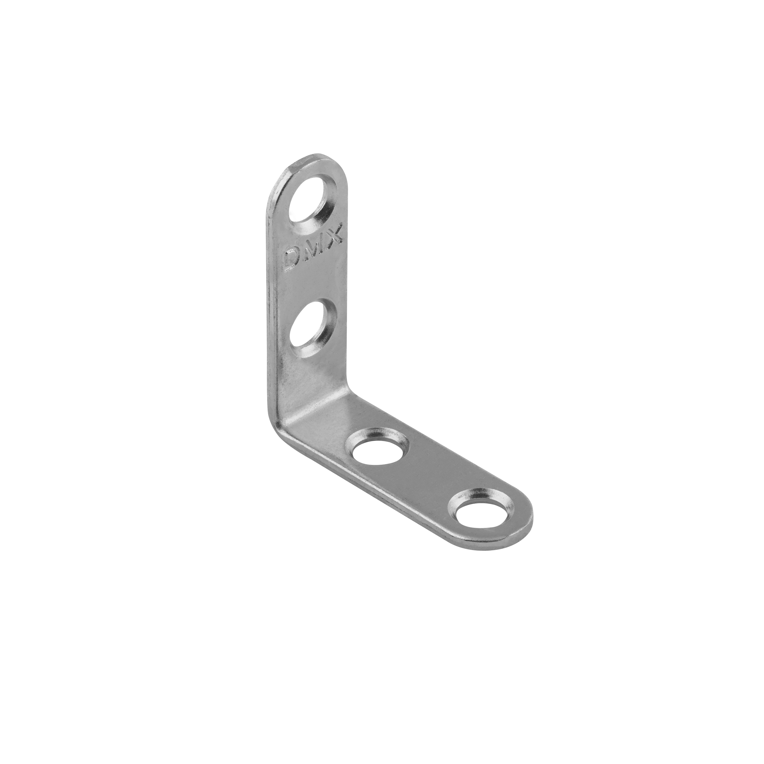 Kątownik meblowy montażowy zaokrąglony FKW 40, 40x40x13 mm, 25 szt., Stal konstrukcyjna DC01, srebrny, w zestawie elementów.