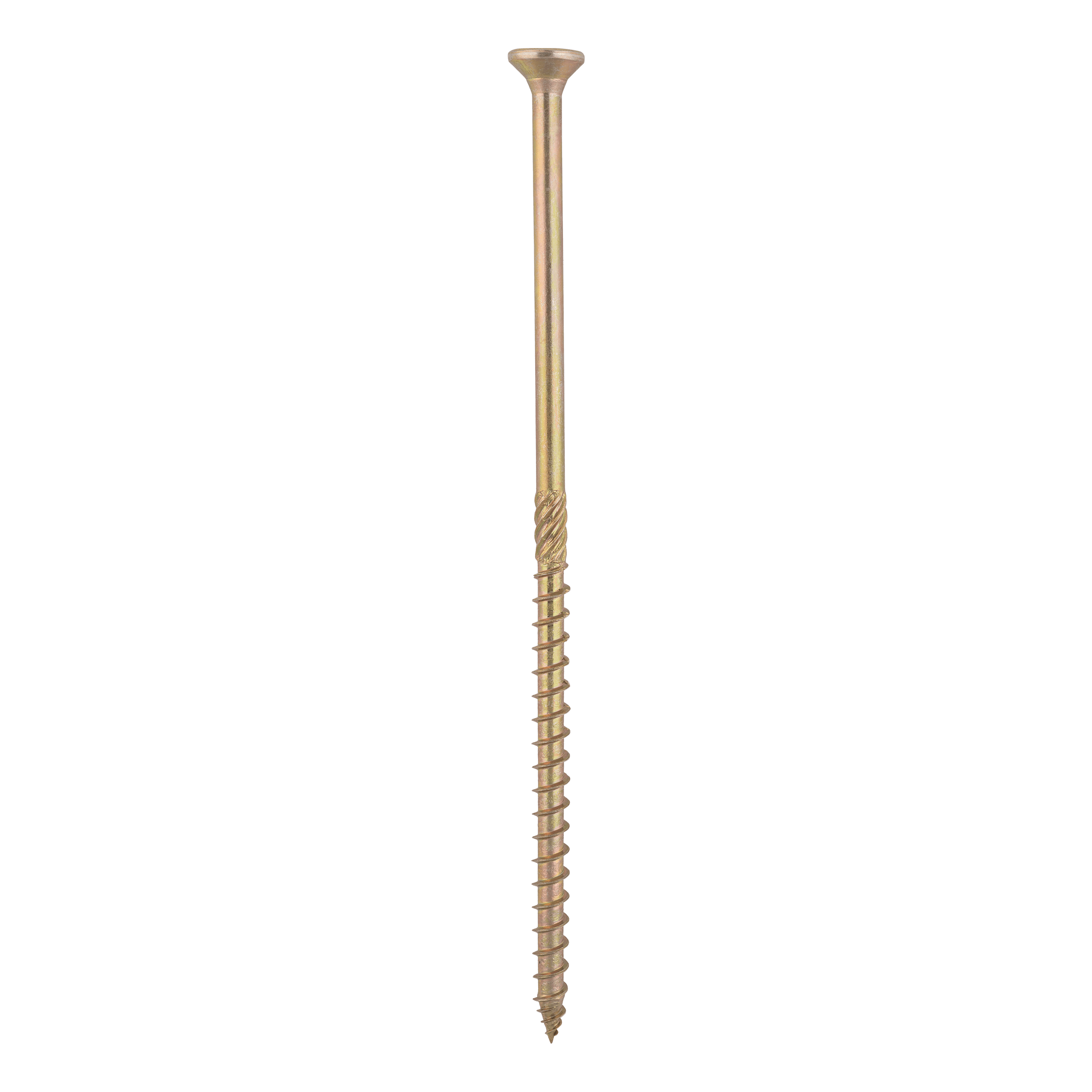 Wkręty ciesielskie do drewna stożkowe TORX - CS | 8 x 200 mm | Złoty | 50 szt