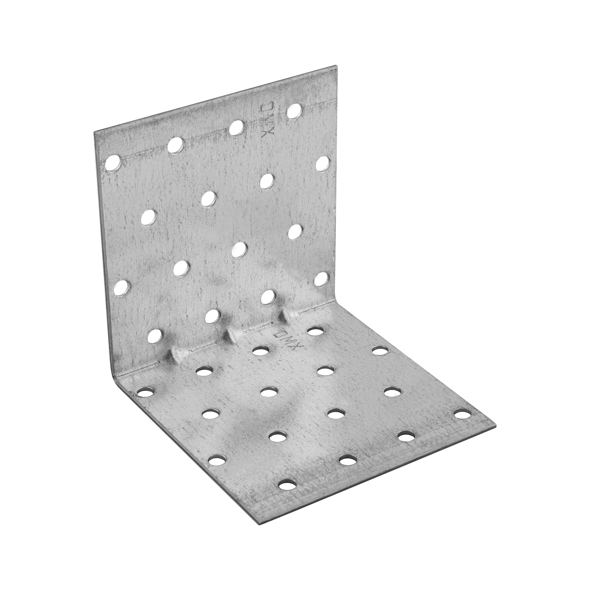 Kątownik montażowy przetłoczony KMP 9, 80x80x80 mm, 20 szt., 80x80x80x1,5 mm, Stal konstrukcyjna DX51D, srebrny, w zestawie elementów.