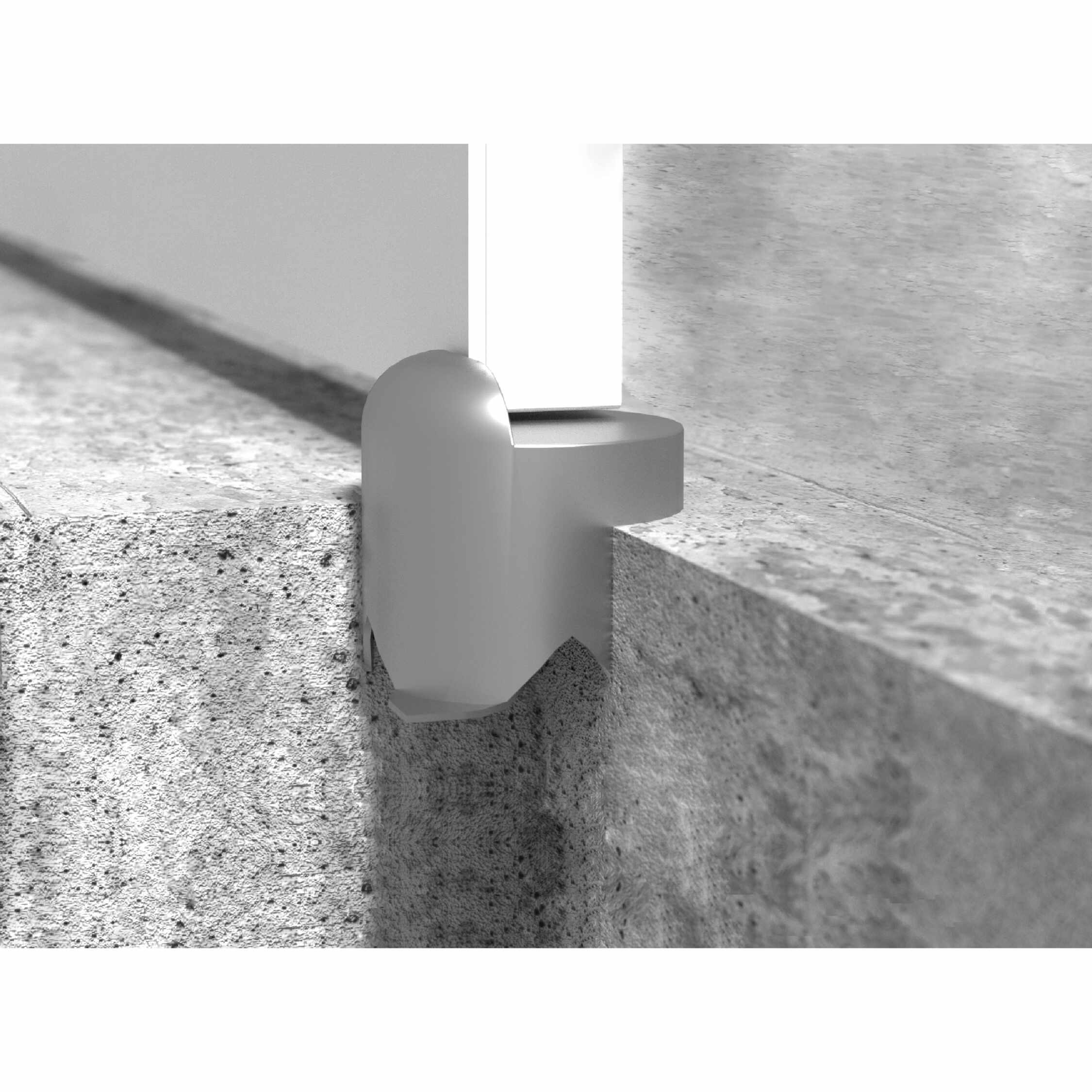 Stoper bramowy do wbetonowania - SB | Srebrny | 90 mm Stoper bramowy do wbetonowania - SB | Srebrny | 90 mm