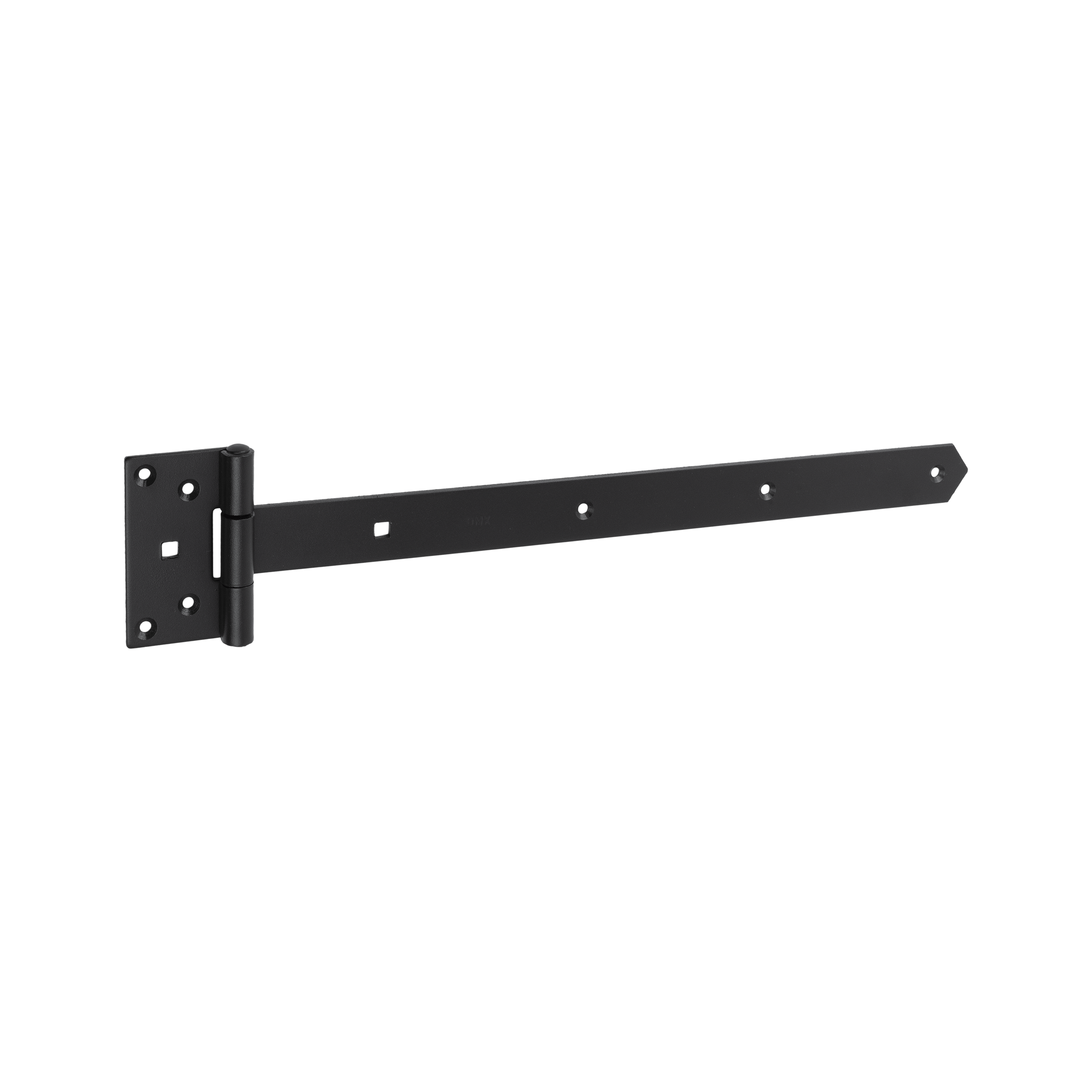 Zawias bramkowy długi do bramy furtki okiennic ZBW 500, 500 mm, czarny, 500x65x110x4,0 mm, Stal konstrukcyjna DC01.