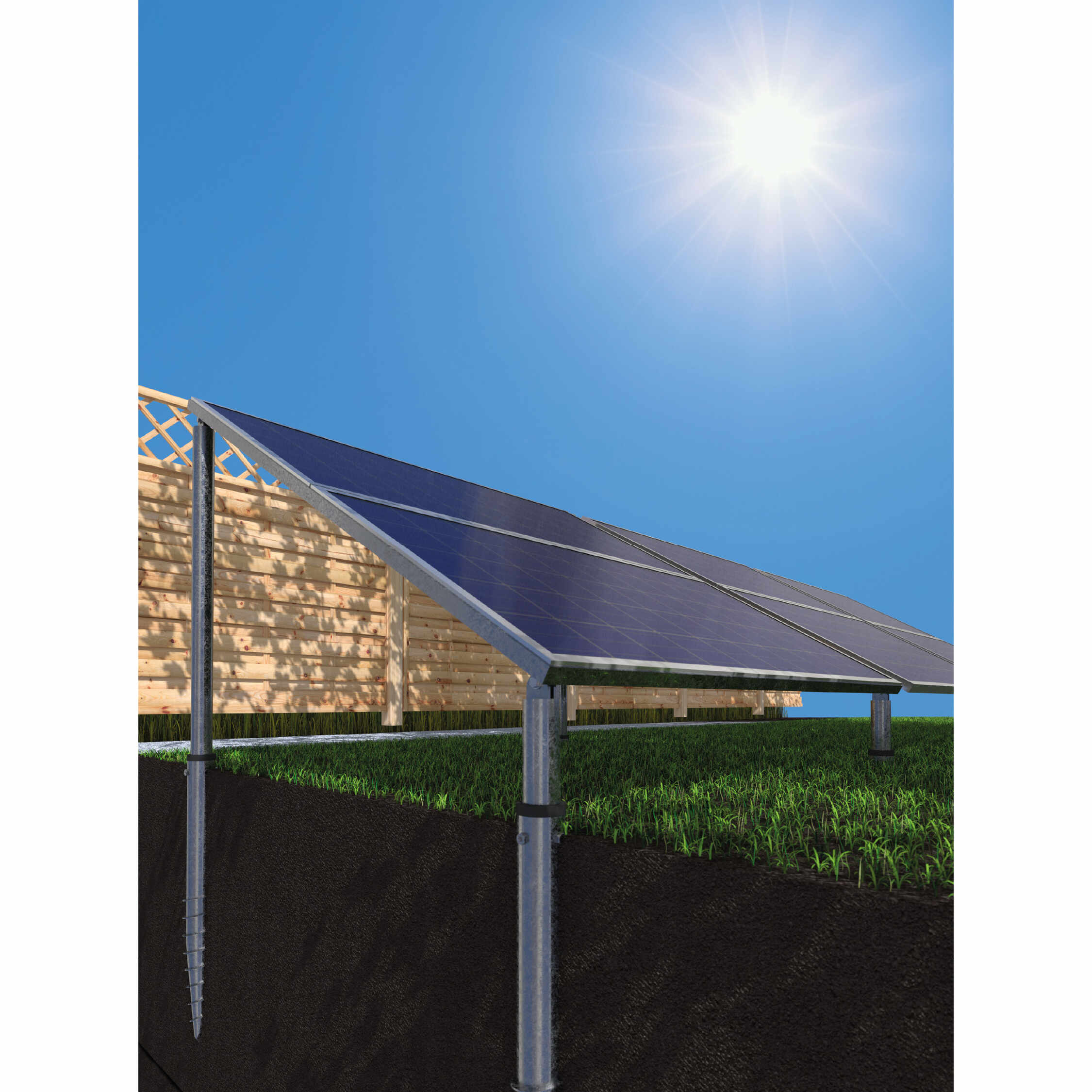 Podstawa słupa wkręcana do gruntu świder okrągła - PWG | 68x650 mm