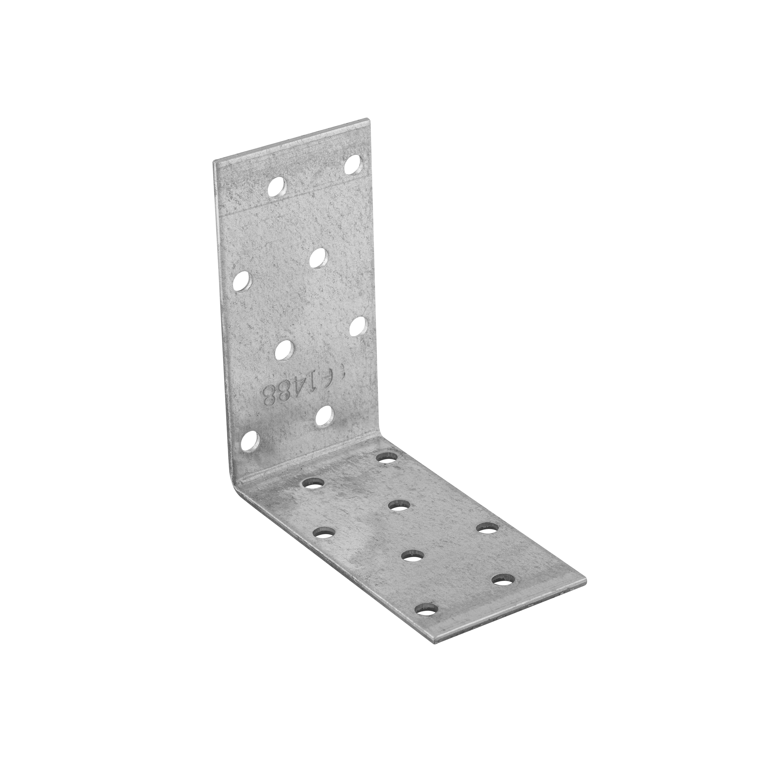Kątownik montażowy stalowy uniwersalny KM 7, 80x80x40 mm, 20 szt., 80x80x40x2,0 mm, Stal konstrukcyjna DX51D, srebrny, w zestawie elementów.