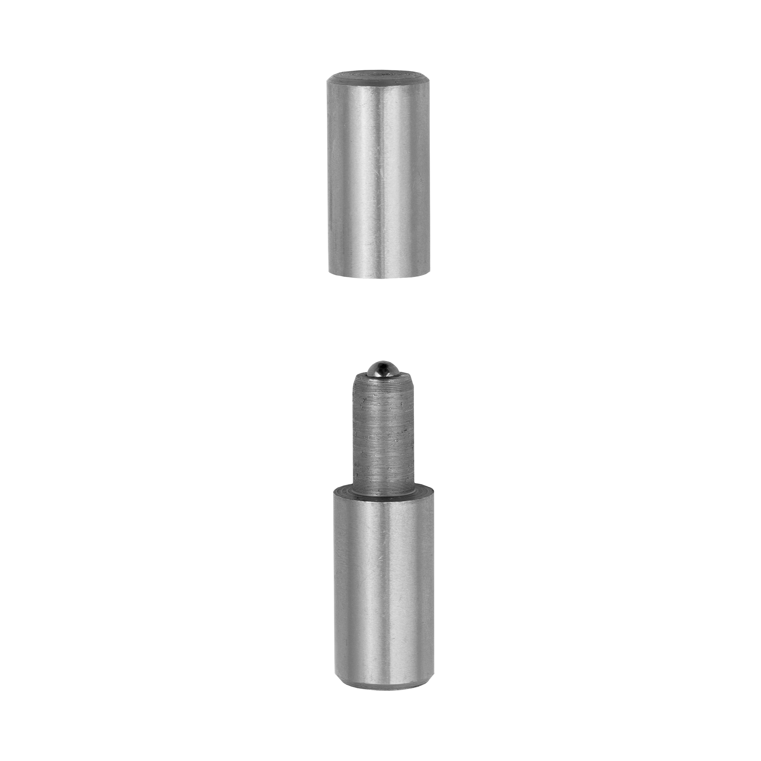 Zawias toczony z kulką do spawania do bramy furtki ZTK 16, Stal, 65 mm, 16x65 mm, ujęcie 2.