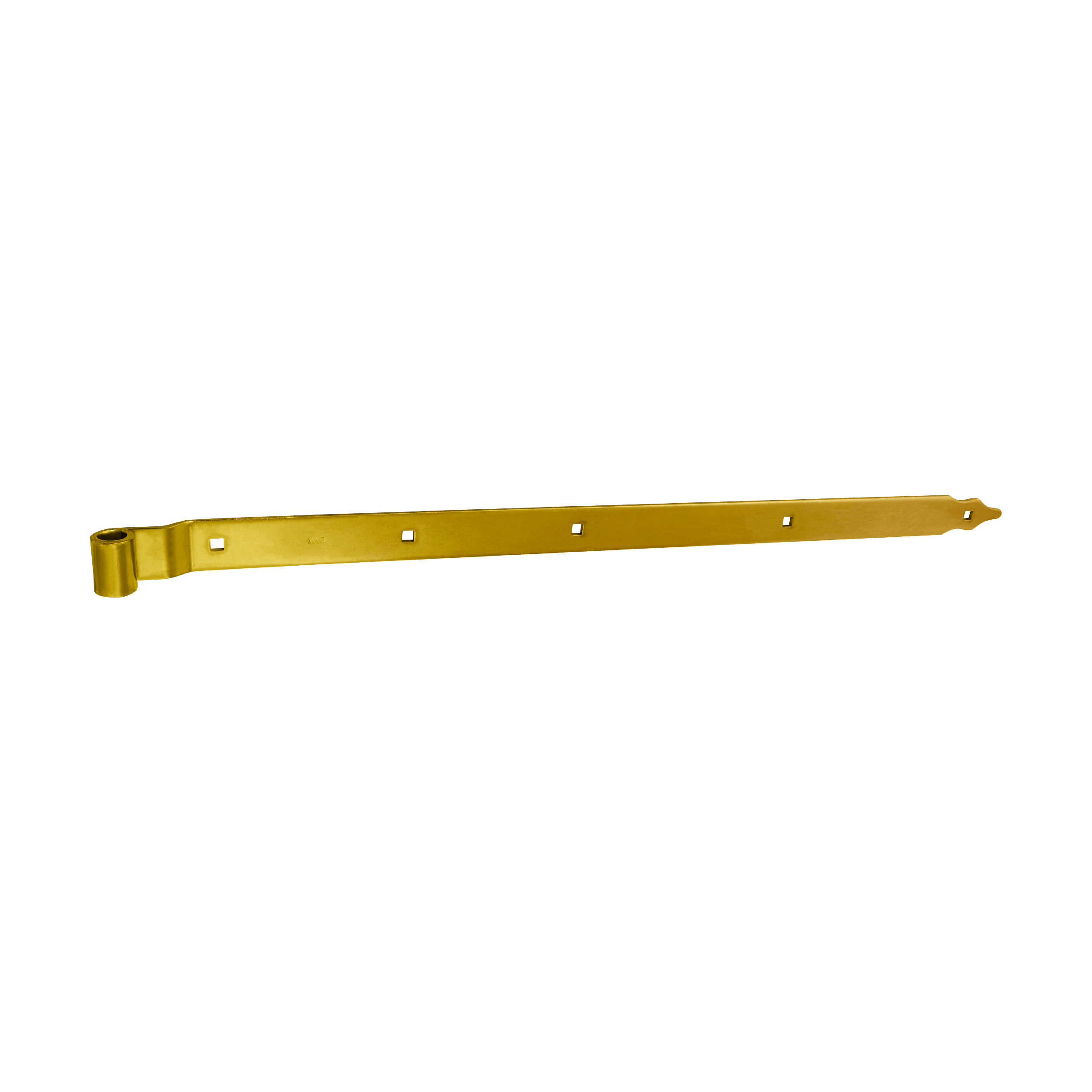 Zawias pasowy odsadzony do bram ZPK, złoty, 800 mm, fi 16 mm, 800x10x40x5,0 mm, Stal konstrukcyjna S235.