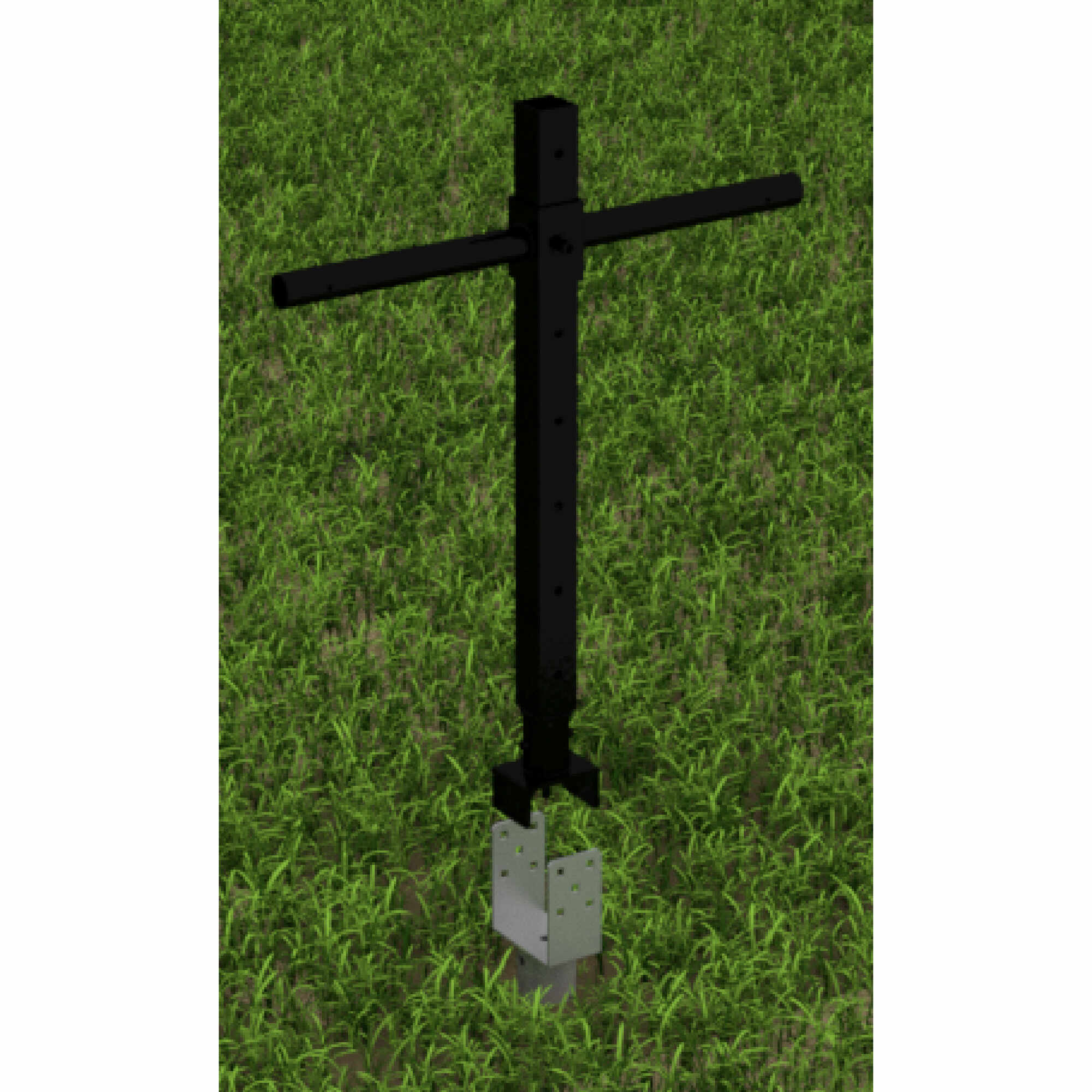 Klucz PWKT 62, do podstaw słupa wkręcanych typu T, 62x770x3,0 mm, w montażu.