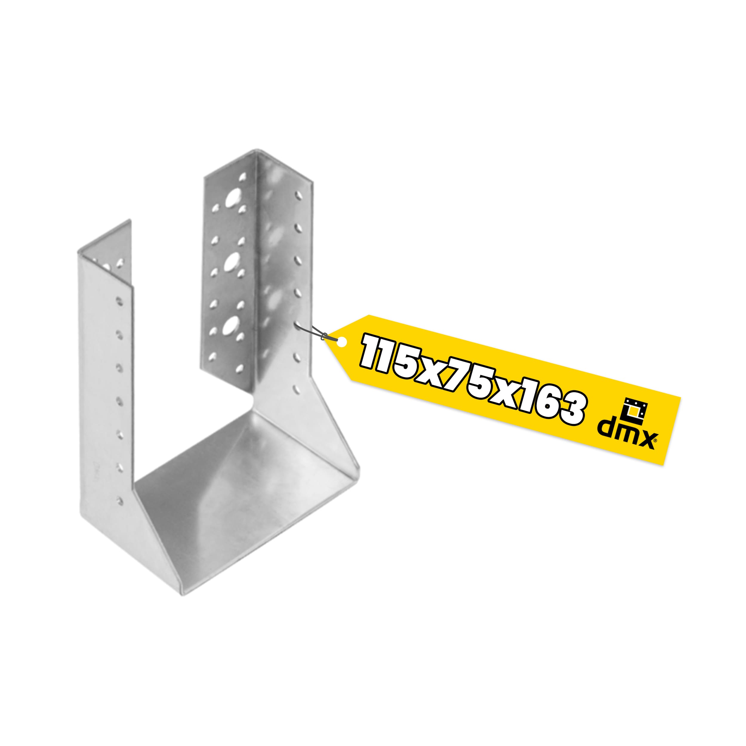 Wieszak belki uchwyt belki drewnianej zagięty - WBZ 33 | 115x163x75 mm | Srebrny Wieszak belki uchwyt belki drewnianej zagięty WBZ 33, 115x163x75 mm, srebrny, 115x163x75x2,0 mm, Stal konstrukcyjna DX51D, ujęcie produktu.